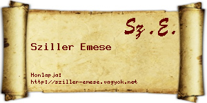 Sziller Emese névjegykártya